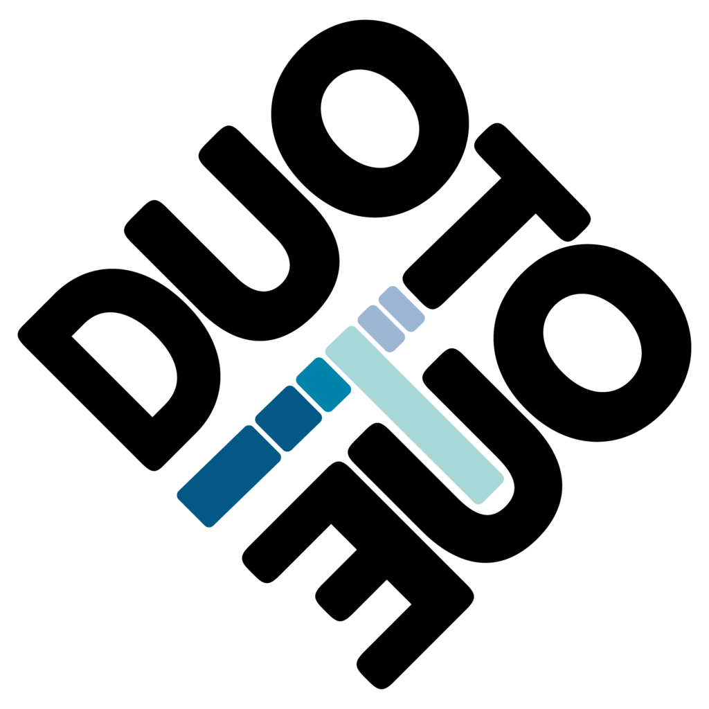 logo firmy zajmującej się projektowaniem graficznym o nazwie DUOTONE